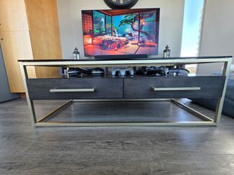 Modern TV Stand with Two Drawers