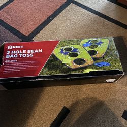 NIB Quest 3 Hole Bean Bag Toss Complete 