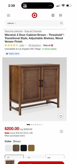 2 Door Accent Cabinet