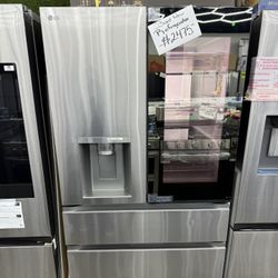 Brand New LG 29 cu. ft. Standard Depth MyColor Mirrored InstaView 4-Door French Door Refrigerator in Stainless Steel w/Mini Craft Ice