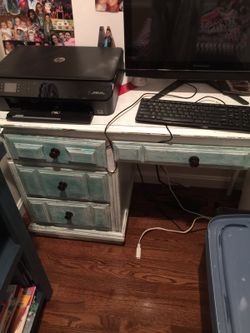 Antique finished desk -- shabby chic