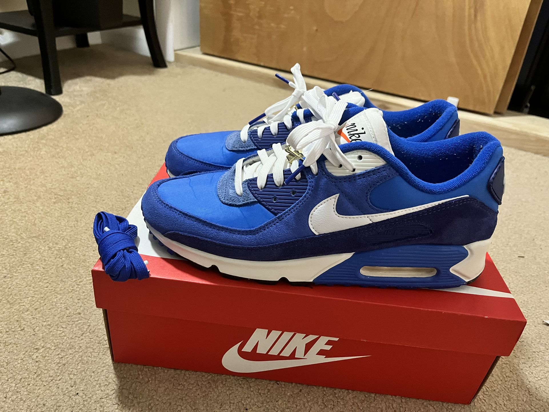 Nike Air Max 90 SE Signal Blue Mens 12 With Box