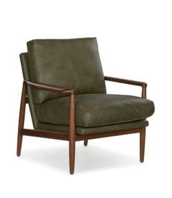 Article Bavel 28.5” Leather Lounge Chair – Charme Green