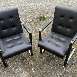 Two leather chairs