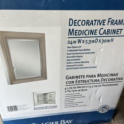 Framed Medicine Cabinet - New In Box