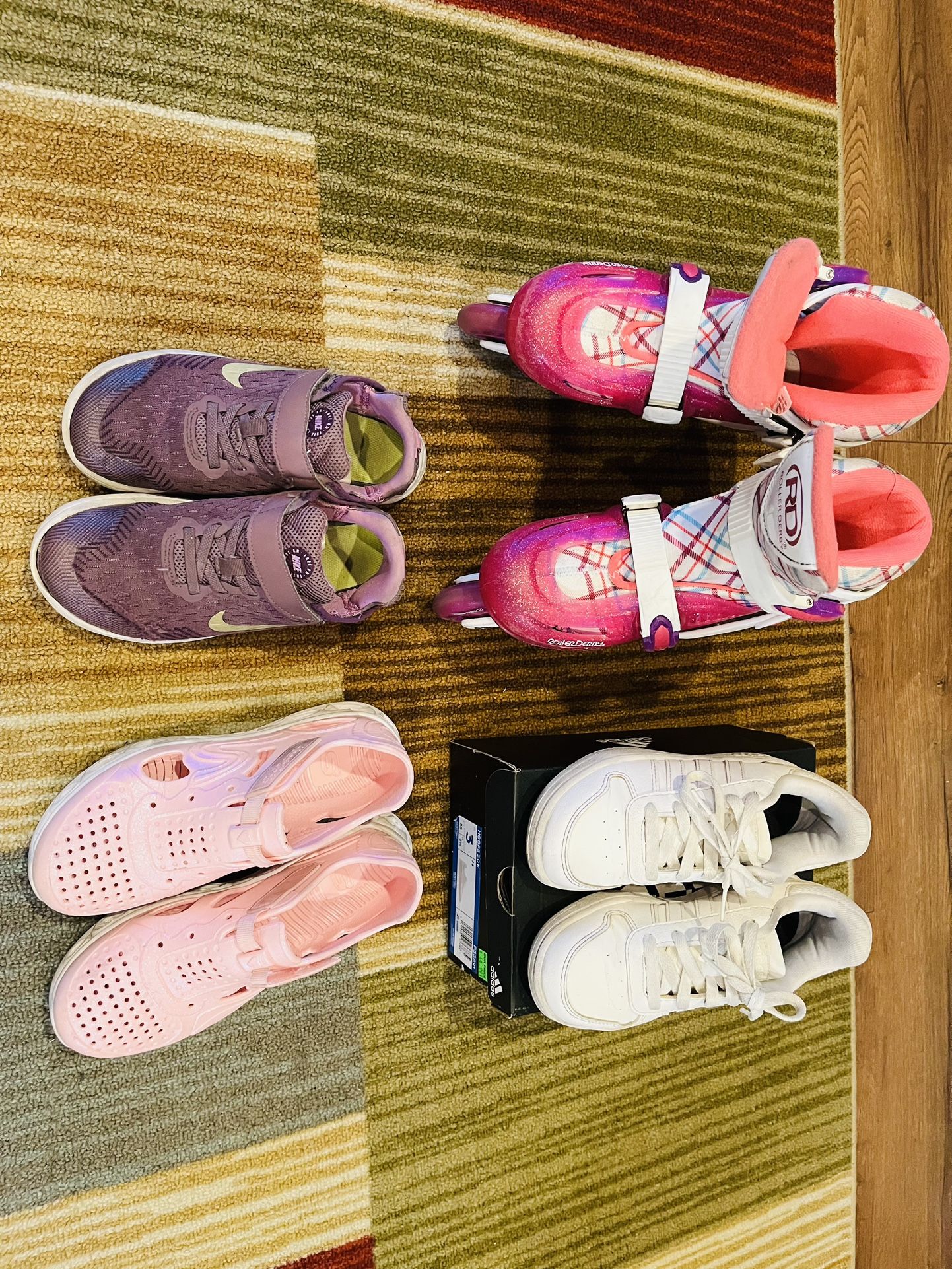 Girls Shoes And Rollerbladed