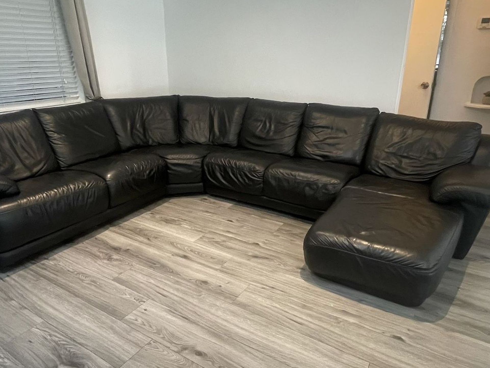 Genuine Italian Leather Sectional Couch By ScanDesign