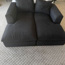 High End Black Lounge Couch