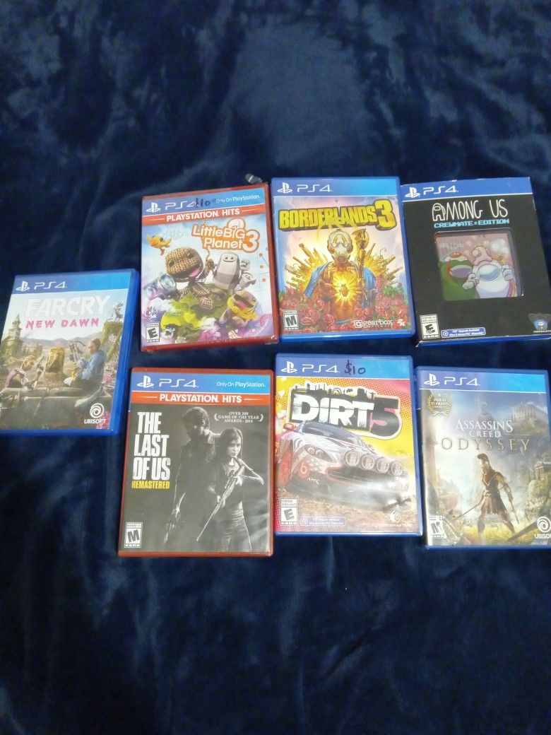 6 PS4 Games-Listed In Description