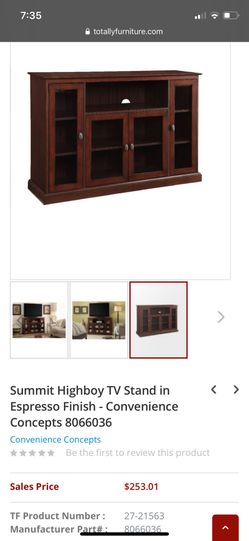 Summit highboy tv stand brand new