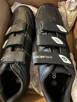 CyclingDeal Men's Shoes with Cleats - Compatible with Peloton Bike Pedals 41