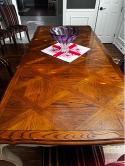 Vintage Dining Room Table with Chairs