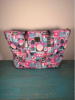 Disney Dooney & Bourke “it’s a small world” Crossbody Tote Purse GUC