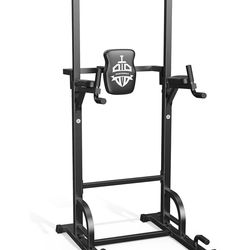 Power tower pull up bar station 450 lbs stable dip station for home gym