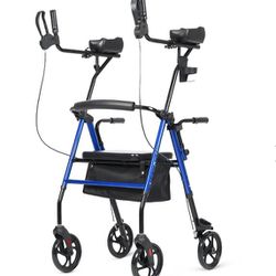 Elenker Upright Walker With Paded Seat And Backrest
