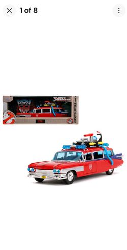 🔥🔥 Ghostbusters Ecto-1 Transformers Diecast 1:24 Jada – Crossover 🔥