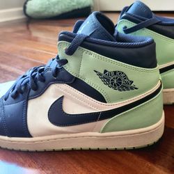 Nike Air Jordan Mid Blue Mint Sz 13