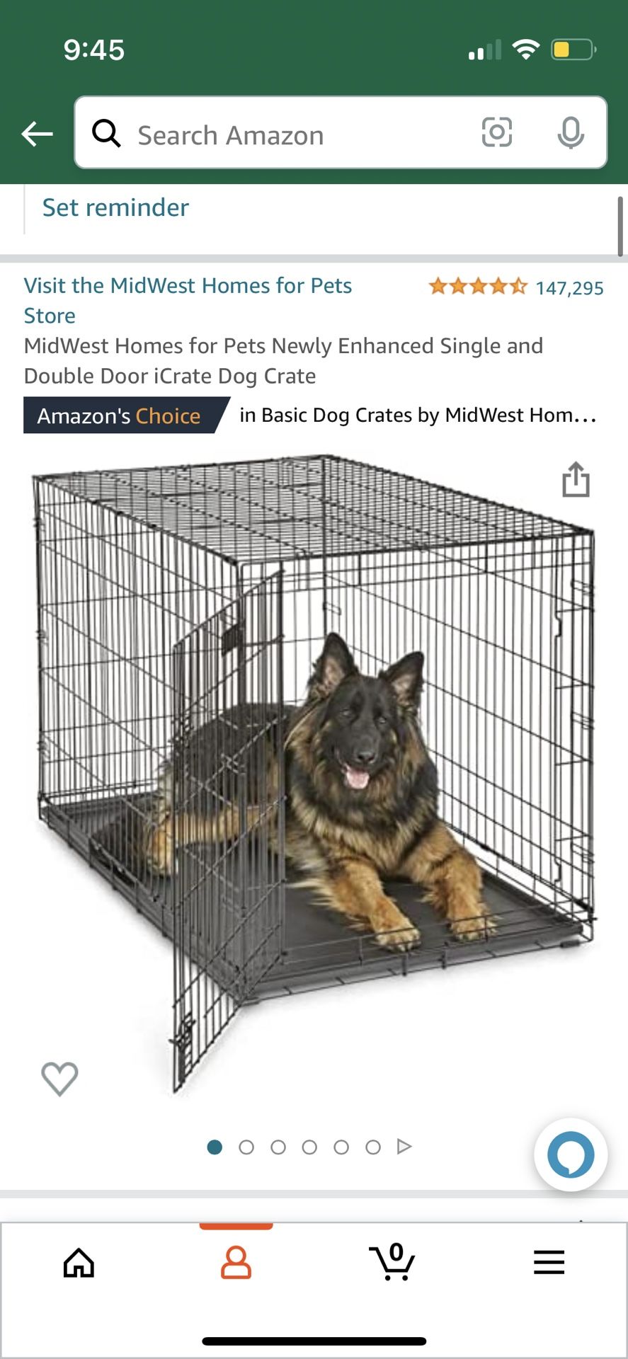 XL dog crate