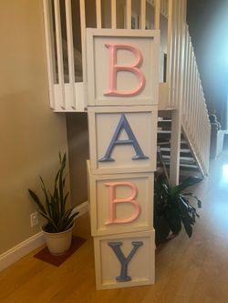 Baby reveal wood boxes
