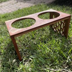 Wood Dog Bowl Holder 