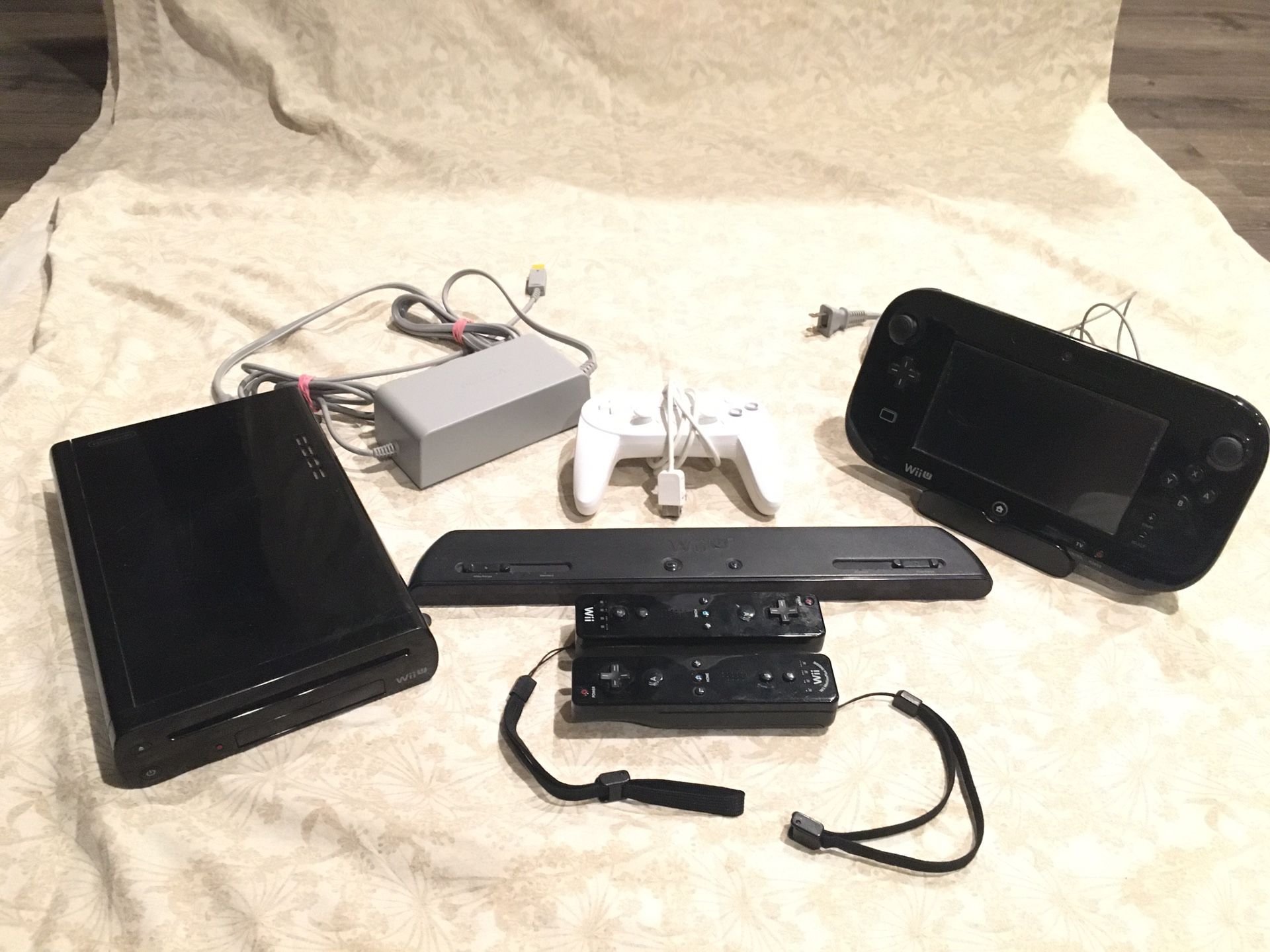 Nintendo Wii U console plus controller and games