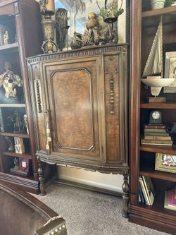 Antique walnut Curio Cabinet