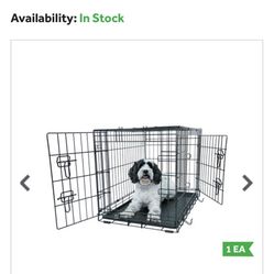 Dog Crate - Double Door,Large, 36”L x 23”W x 25”H