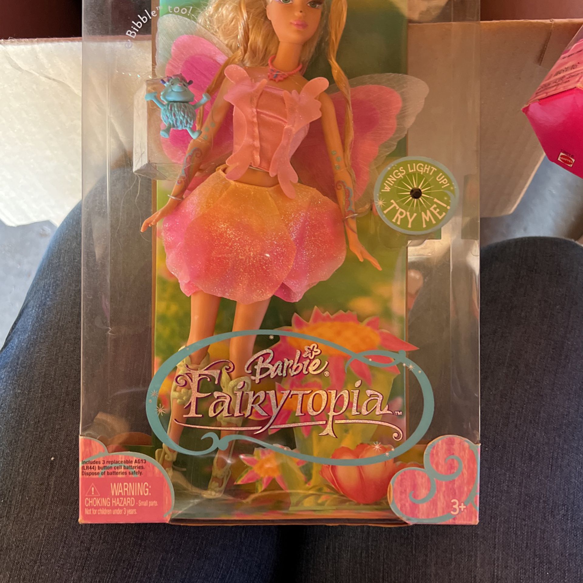 2004 Fairytopia Elina Barbie Doll Bibble Magical Wings NEW