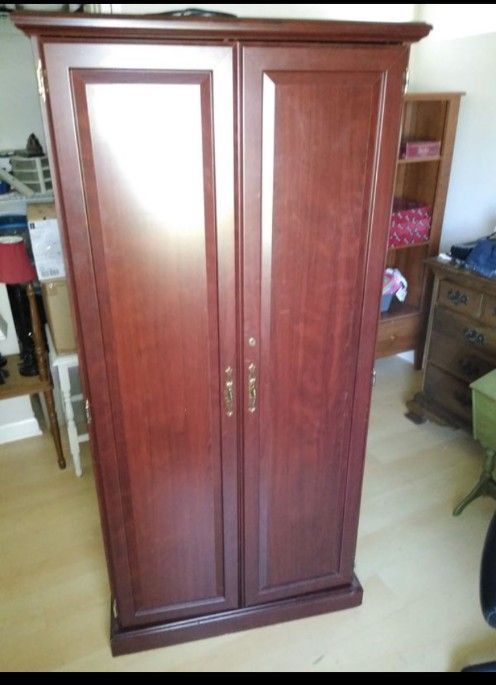 Cherry Computer Desk Cabinet