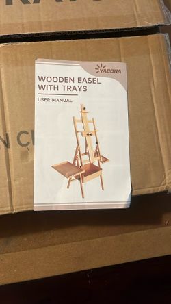 Wooden Easel With Trays