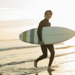 NSP 76" Funboard Surfboard + FCS Bag + Leash