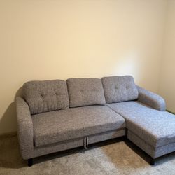 Gray Sectional With Pull Out Bed