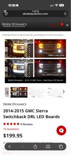 2014-2015 GMC Sierra Switchback DRL LED Boards