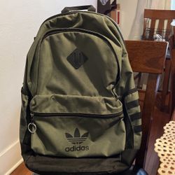 Large Adidas Backpack In Olive Green