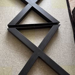 Set Of 2 Steel Table Legs 