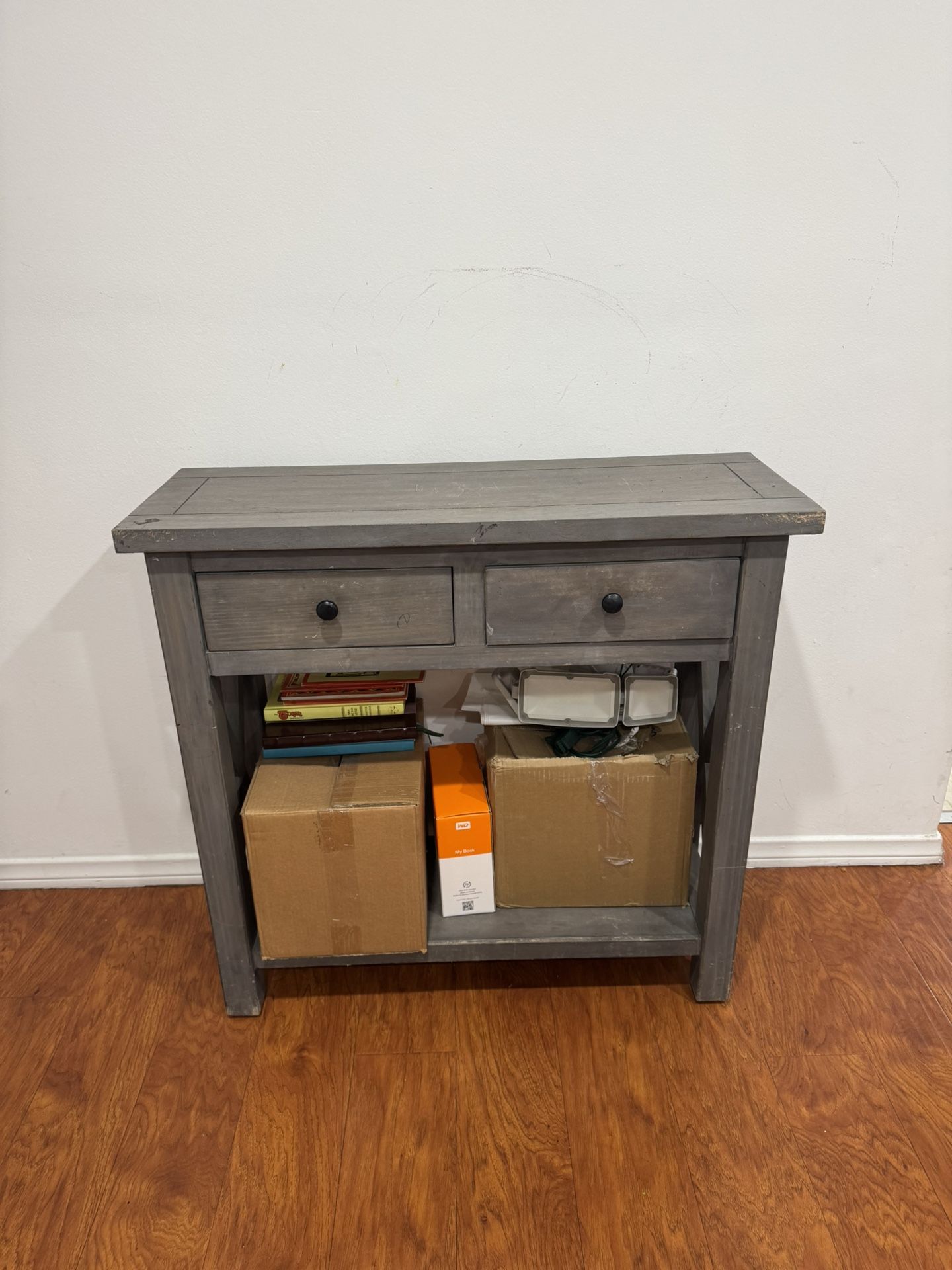 Grey Wooden Console Table