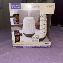 Better Homes and Gardens Cool Mist Ultrasonic Aroma Diffuser Set, pierced ceramic, Purple and Green, 6.3 x 7.9 x 8.7 inches