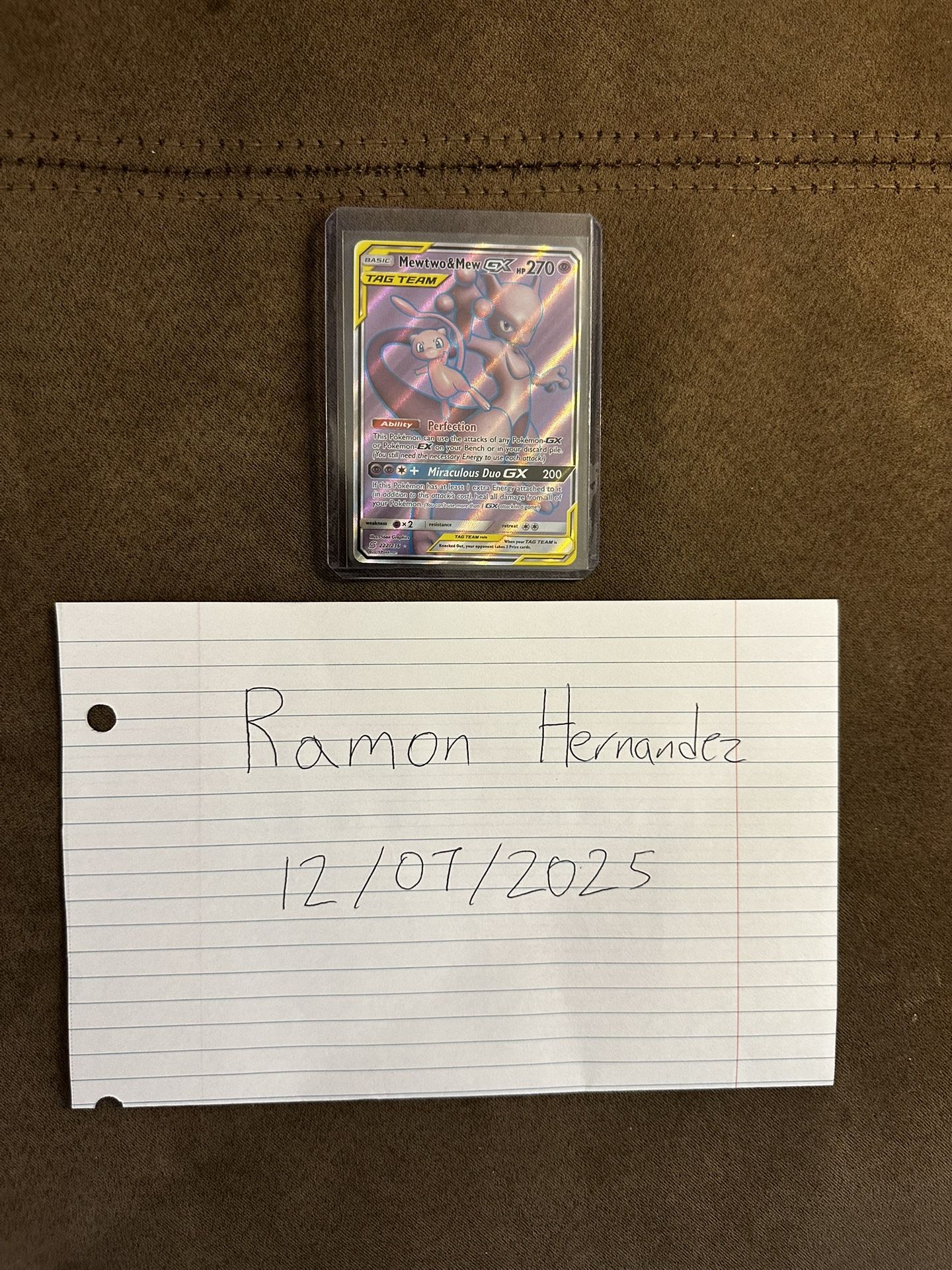 Mewtwo & Mew Unified Minds Card