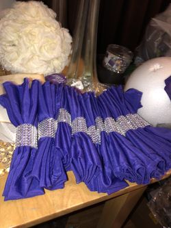200 Wedding purple napkins