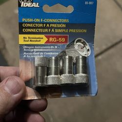  Ideal Push-On F-Connectors for RG-59