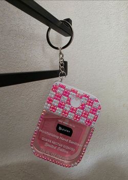 Custom Bedazzled Hand Sanitizer - Sparkly Keychain!