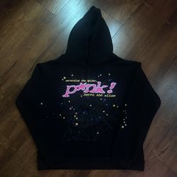 Sp5der P*nk V2 Black Hoodie 
