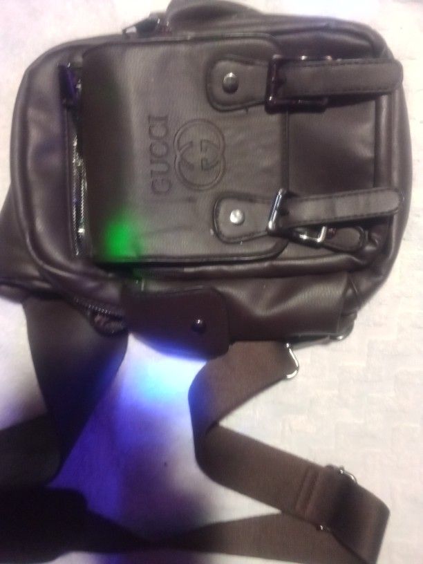 Guess Carry Bag Brown Leather Medium Size