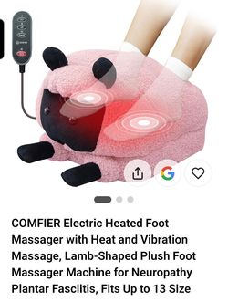 Brand new comfier electric foot massage, lamb shaped pink, with vibration and heat