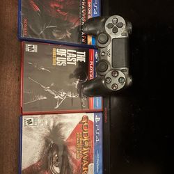 PS4 games and controller