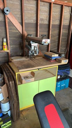 Sears Craftsman 10” Radial Saw And Cabinet