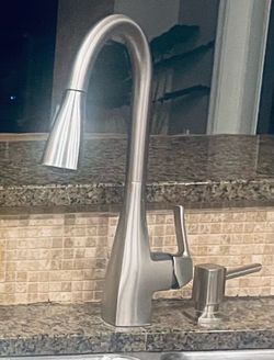 Brushed Nickel Pull-Down Kitchen Faucet (Moen)