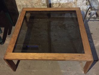 Glass Wood Coffee Table