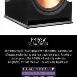 Klipsch 15 Inch Subwoofer 800 Watt