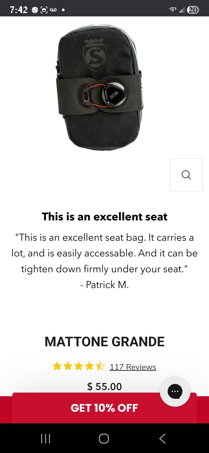 Silca
Mattone Grande-Road Bike Saddle Bag